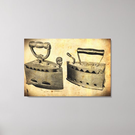 OUD EFFECT FOTO op  strijkijzers op canvasafdruk Canvas Afdruk (Voorkant)