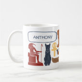 Oud Egypte Egyptische Graphics Collage Koffiemok (Links)