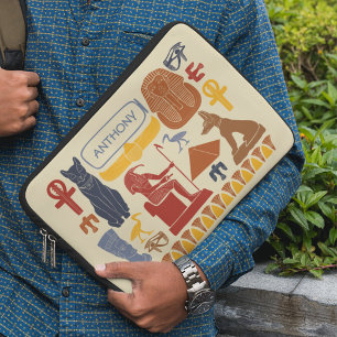 Oud Egypte Egyptische Graphics Collage Laptop Sleeve