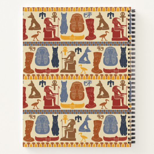 Oud Egypte Egyptische Graphics Collage Notitieboek (Achterkant)
