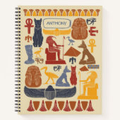 Oud Egypte Egyptische Graphics Collage Notitieboek (Voorkant)