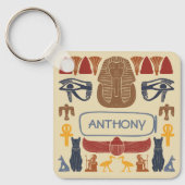 Oud Egypte Egyptische Graphics Collage Sleutelhanger (Voorkant)