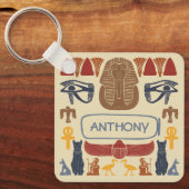 Oud Egypte Egyptische Graphics Collage Sleutelhanger (Voorkant)