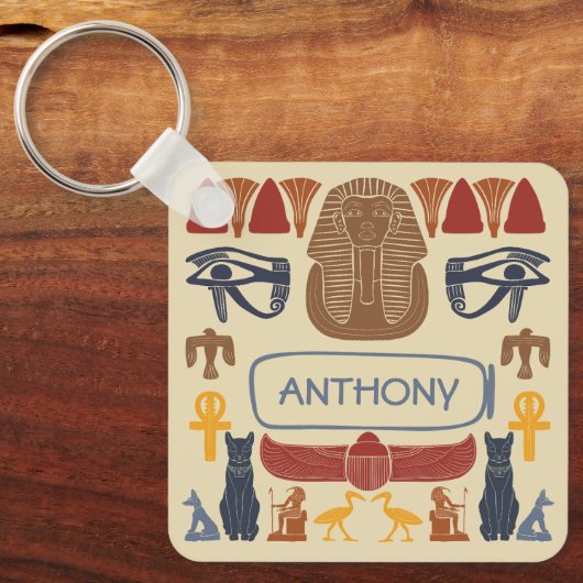 Oud Egypte Egyptische Graphics Collage Sleutelhanger (Voorkant)