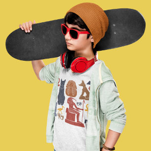 Oud Egypte Egyptische Graphics Collage T-shirt
