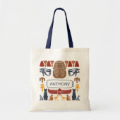 Oud Egypte Egyptische Graphics Collage Tote Bag (Voorkant)