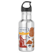 Oud Egypte Egyptische Graphics Collage Waterfles (Voorkant)