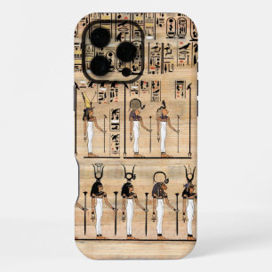 Oud Egypte Egyptische hiërogliefen op papyrus iPhone 16 Pro Max Hoesje