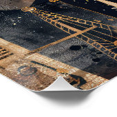 Oud Egypte farao Koning Hof Perfect Poster (Hoek)