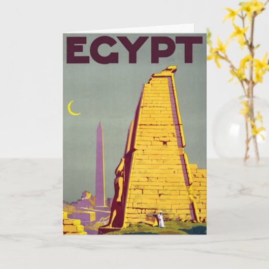  oud Egypte roert het Briefkaart van reizen (Gele Bloem)