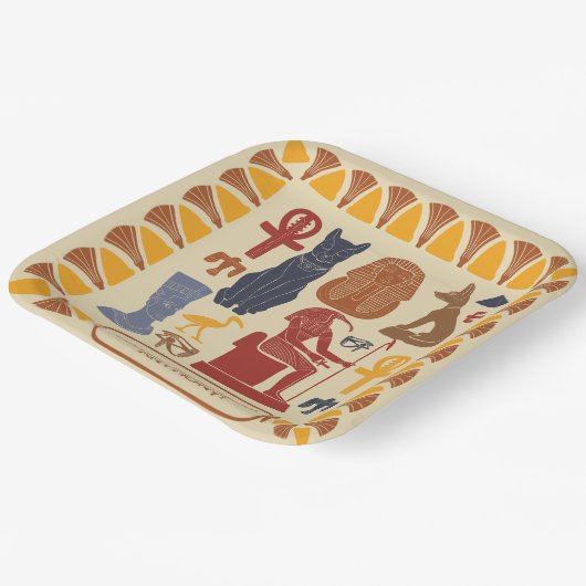 Oud Egypte Theme Custom Party Papieren Bordje (Gebogen)
