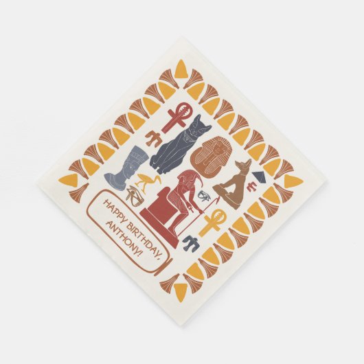 Oud Egypte Theme Custom Party Servet (Hoek)