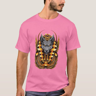 Oud-Egyptisch Anubis Grafisch T-shirt Gouden Pha