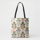 Oud Egyptisch bloemennaadloos patroon Tote Bag