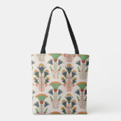Oud Egyptisch bloemennaadloos patroon Tote Bag (Achterkant)