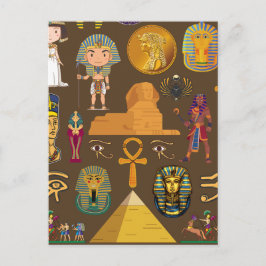 Oud Egyptisch Hiëroglief -Patroonsymbool  Briefkaart