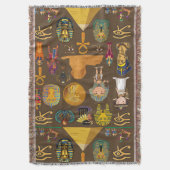 Oud Egyptisch Hiëroglief -Patroonsymbool  Deken (Voorkant Verticaal)