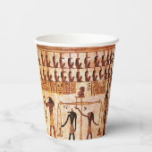 Oud-Egyptisch hiëroglief symboolpatroon Papieren Bekers (Achterkant)