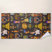 Oud Egyptisch Hiërogliefenpatroonsymbool       Strandlaken (Voorkant)