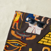 Oud Egyptisch Hiërogliefenpatroonsymbool       Strandlaken (In situ)