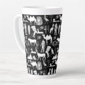 Oud-Egyptisch hiërogliefsymboolpatroon Latte Mok (Linkerhoek)
