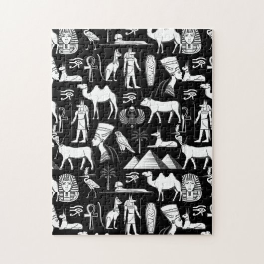 Oud-Egyptisch hiërogliefsymboolpatroon      Legpuzzel (Verticaal)