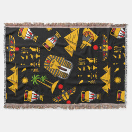 Oud Egyptisch hiëroglifisch patroon achtergrond  Deken