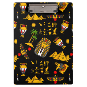 Oud Egyptisch hiëroglifisch patroon achtergrond Klembord