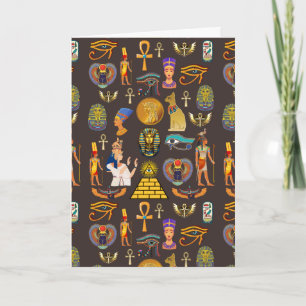 Oud Egyptisch hiëroglifisch patroon symbool Kaart