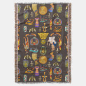Oud Egyptisch hiëroglifisch patroonsymbool Deken (Voorkant Verticaal)