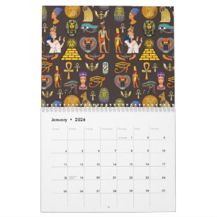 Oud Egyptisch hiëroglifisch patroonsymbool Kalender