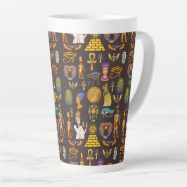 Oud Egyptisch hiëroglifisch patroonsymbool       Latte Mok