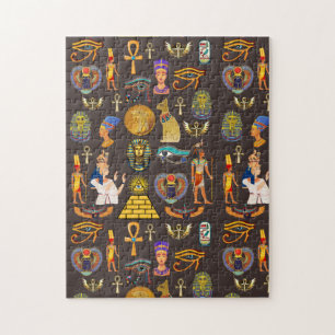 Oud Egyptisch hiëroglifisch patroonsymbool       Legpuzzel