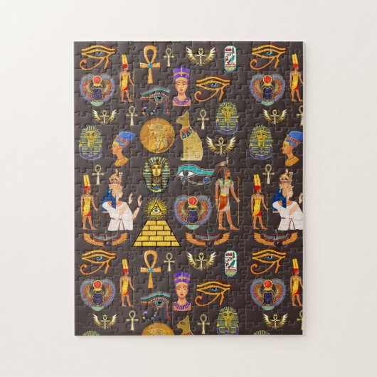 Oud Egyptisch hiëroglifisch patroonsymbool Legpuzzel (Verticaal)