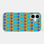 Oud Egyptisch Kemet Veerpatroon iPhone 16 Hoesje (Achterkant horizontaal)