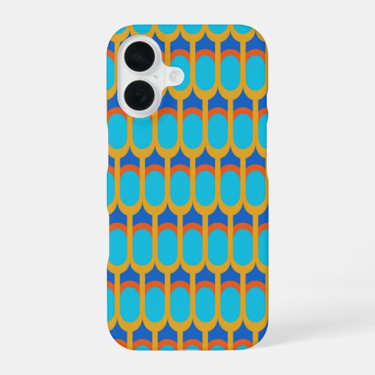 Oud Egyptisch Kemet Veerpatroon iPhone 16 Hoesje (Achterkant)