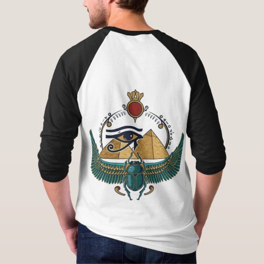 Oud-Egyptisch Logo - Oog van Horus, Farao Vibe T-shirt (Achterkant)