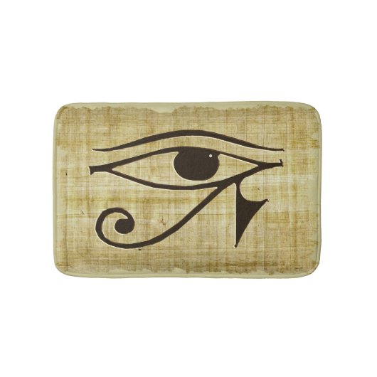 Oud Egyptisch Oog van Horus op Faux Papyrus Badmat (Voorkant)
