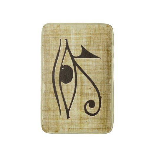 Oud Egyptisch Oog van Horus op Faux Papyrus Badmat (Voorkant Verticaal)