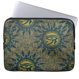Oud Egyptisch Oog van Ra Zonnesymbool Laptop Sleeve