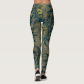 Oud Egyptisch Oog van Ra Zonnesymbool Leggings (Achterkant)