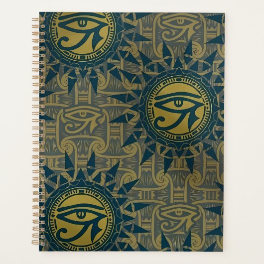 Oud Egyptisch Oog van Ra Zonnesymbool Planner (Voorkant)