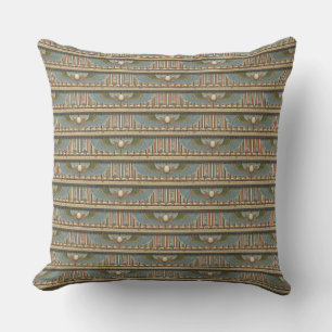 Oud-Egyptisch Scarabee- en Hieroglyfenpatroon Kussen