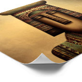 Oud-Egyptisch standbeeld Poster (Hoek)