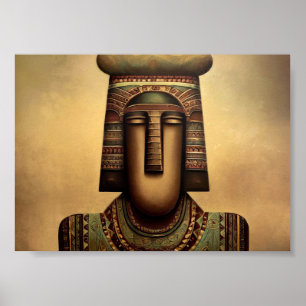 Oud-Egyptisch standbeeld Poster