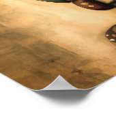 Oud-Egyptisch standbeeld Poster (Hoek)