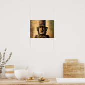 Oud-Egyptisch standbeeld Poster (Keuken)
