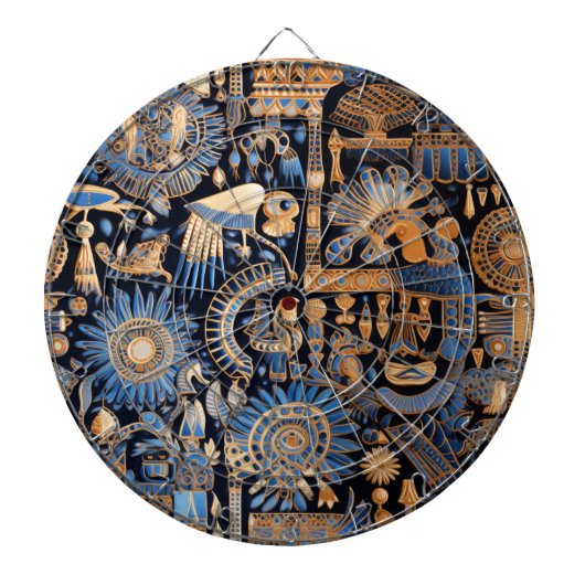 Oud Egyptisch Textiel Dartboard Dartbord (Voorkant)