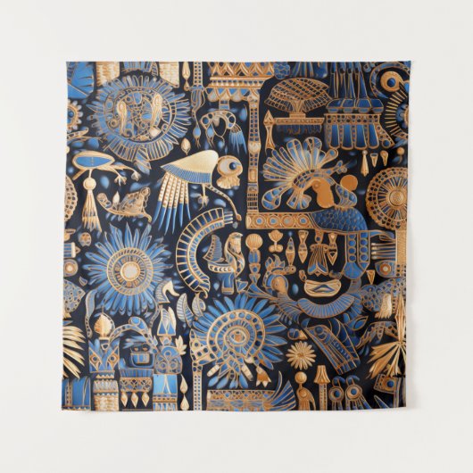 Oud-Egyptisch textieltapijt Wandkleed (Voorkant)