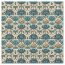 Oud-Egyptisch toile de Jouy groen bloempatroon
